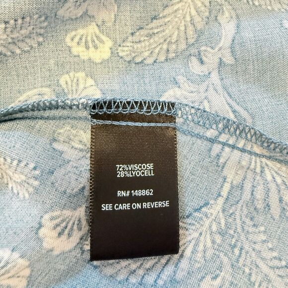 Torrid Blue Floral Mini Dress Puff Sleeve Smocked Fit & Flare Plus Size 2X Flowy - Picture 8 of 10